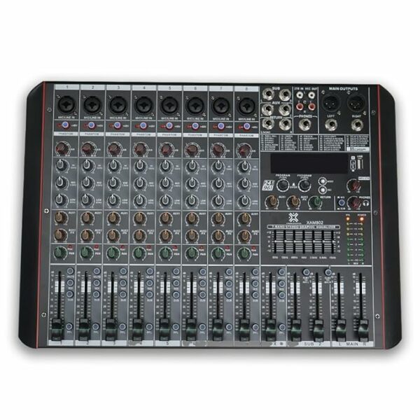 Xtreme Acoustics XAM802 8-Channel Mixer Professional Audio Mixing Console